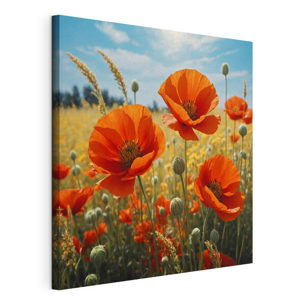 Groupe de fleurs rouges Tableaux Groupe de fleurs rouges