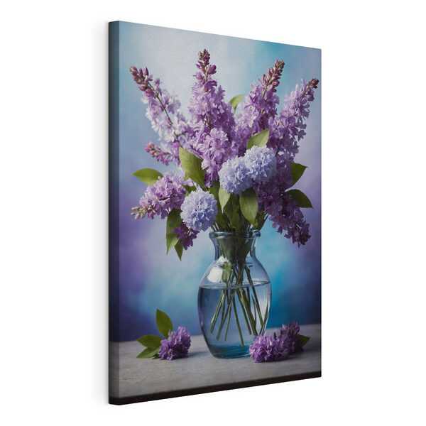 Vase avec fleurs violettes Tableaux Vase avec fleurs violettes