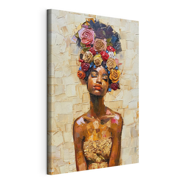 Tableaux Tableaux Peinture d'une femme avec des fleurs sur la tête (UGS : s40508)