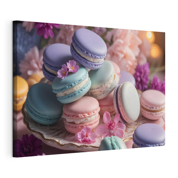 Tableaux Tableaux Assiette de macarons colorés (UGS : s40546)