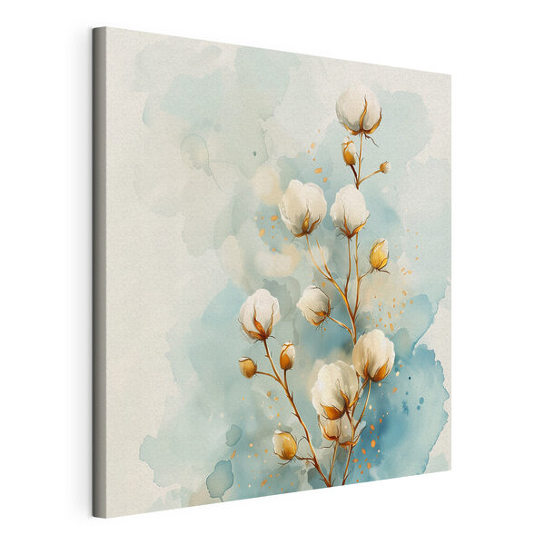 Aquarelle de fleurs de coton Tableaux Aquarelle de fleurs de coton