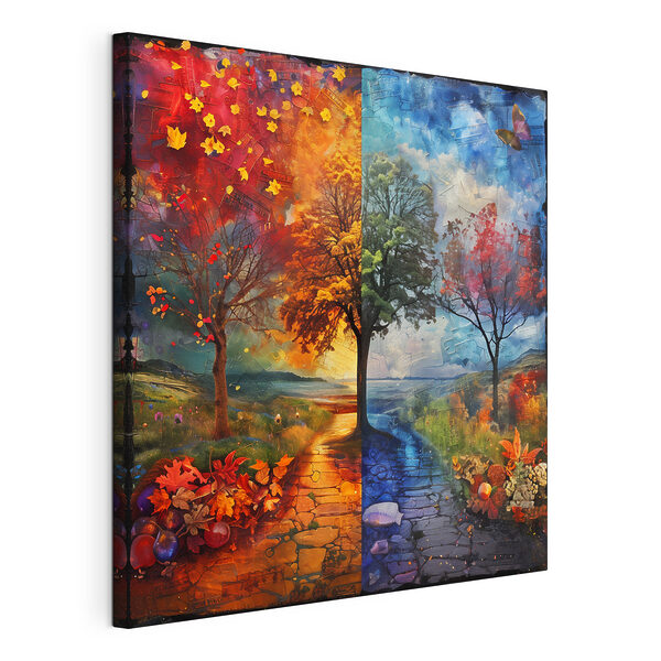 Peinture d'un arbre et d'un chemin Tableaux Peinture d'un arbre et d'un chemin