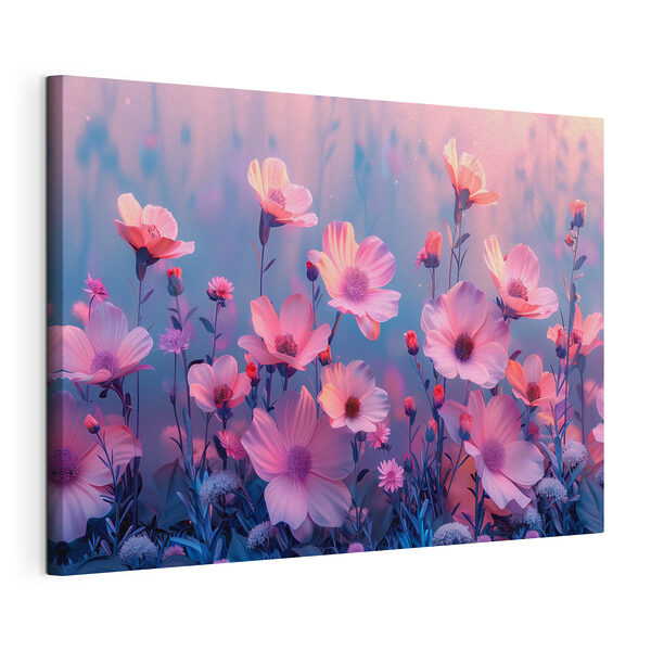 Groupe de fleurs roses Tableaux Groupe de fleurs roses