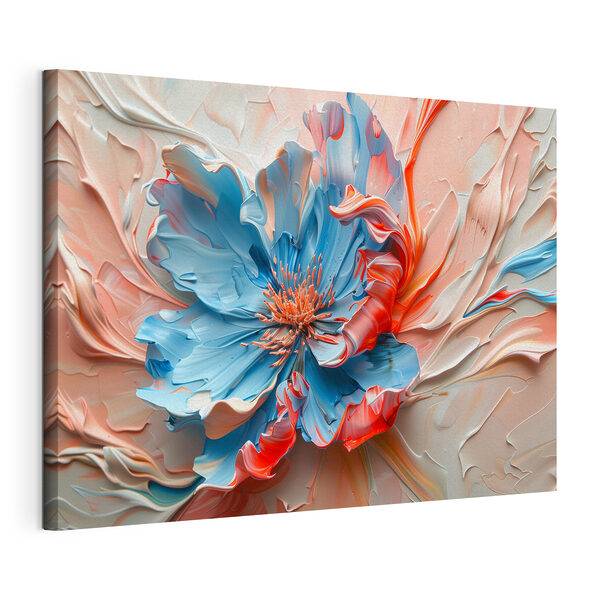 Tableaux Fleur bleue et rose