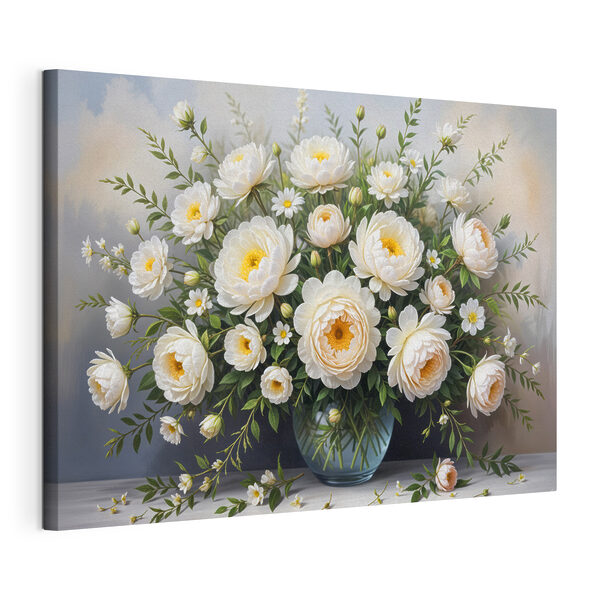 Vase de fleurs blanches Tableaux Vase de fleurs blanches