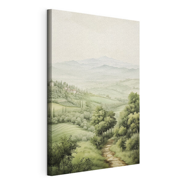 Landscape with trees and hills Landscape with trees and hills