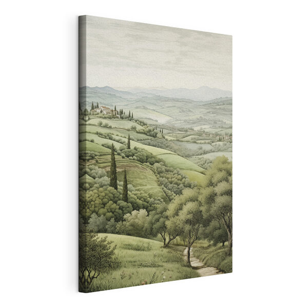 Tableaux Paysage avec des arbres et une maison