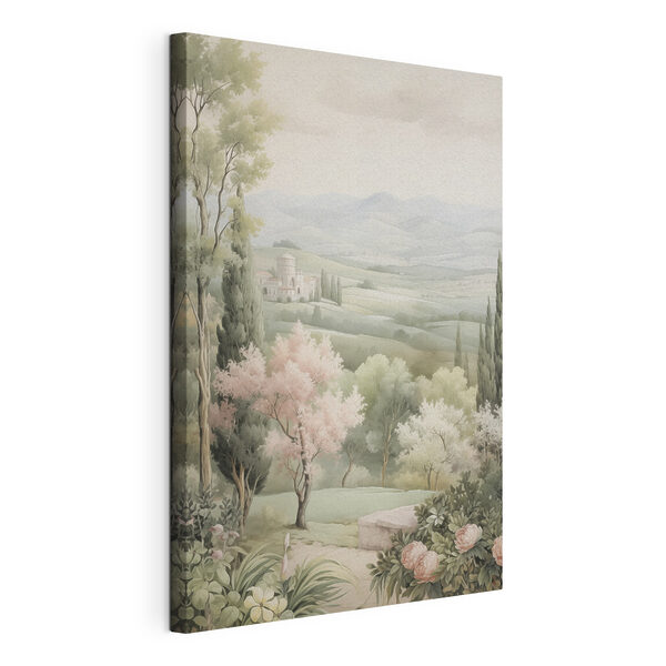 Tableaux Paysage avec des arbres et un bâtiment