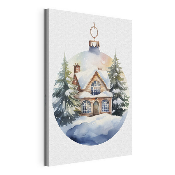 Aquarelle d'une maison dans la neige Tableaux Aquarelle d'une maison dans la neige