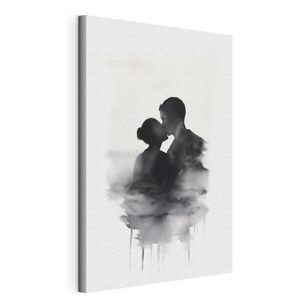 Homme et femme s'embrassant dans les nuages Tableaux Homme et femme s'embrassant dans les nuages