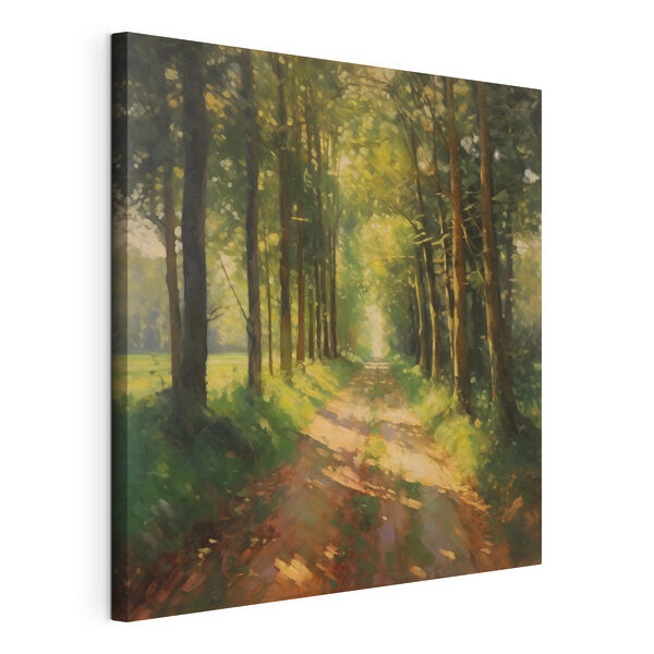 Tableaux Chemin de terre à travers une forêt