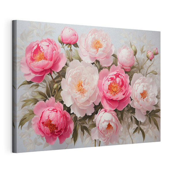 Group of pink and white flowers