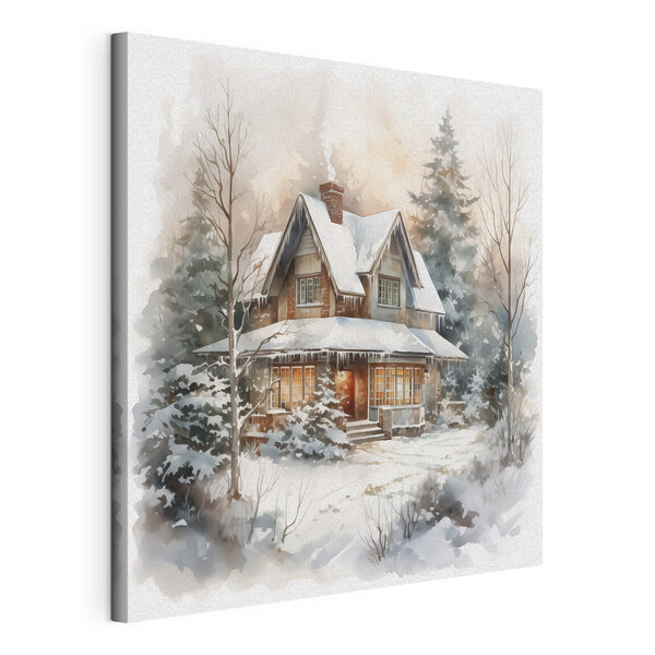 Maison dans la neige Tableaux Maison dans la neige
