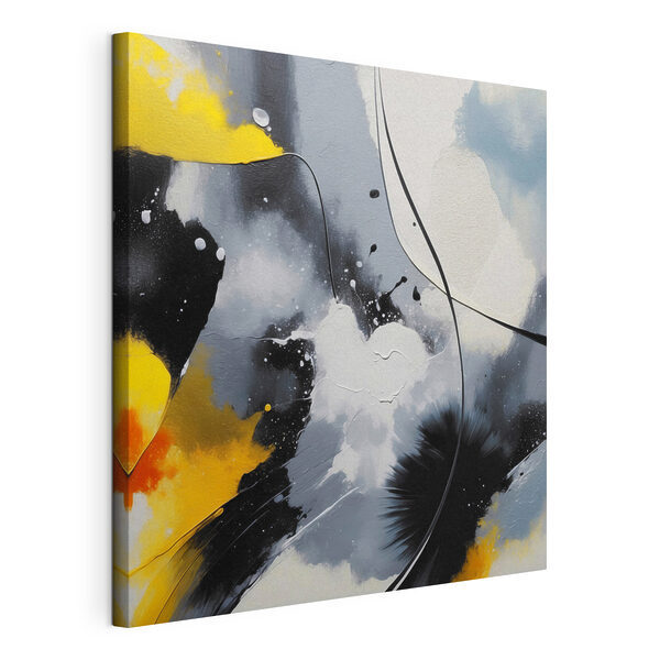 Peinture de couleurs noire, jaune et blanche Tableaux Peinture de couleurs noire, jaune et blanche