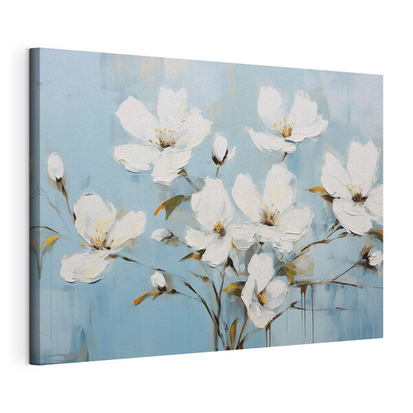 Tableaux Peinture de fleurs blanches