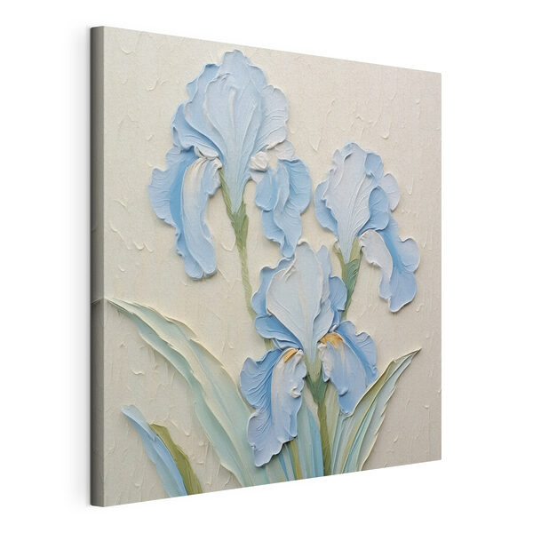 Delicate blue flowers in soft hues