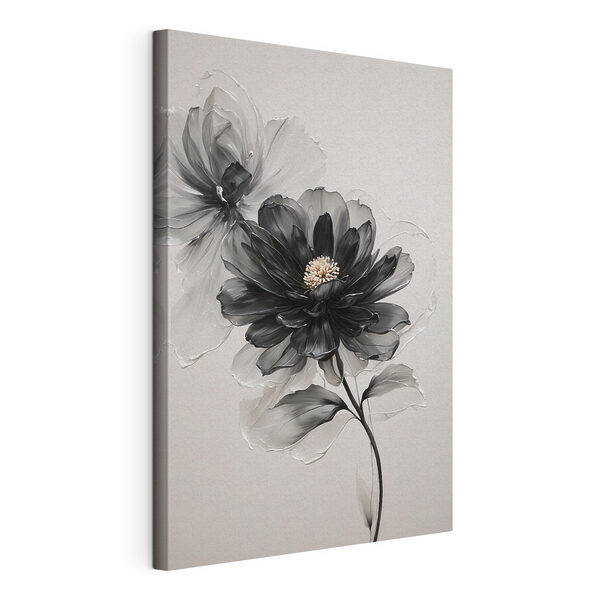 Black and white flower