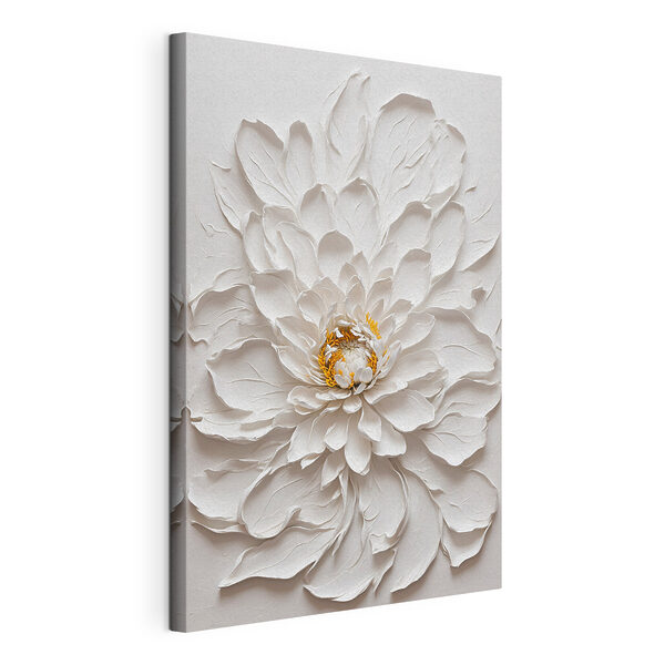 White flower with yellow center