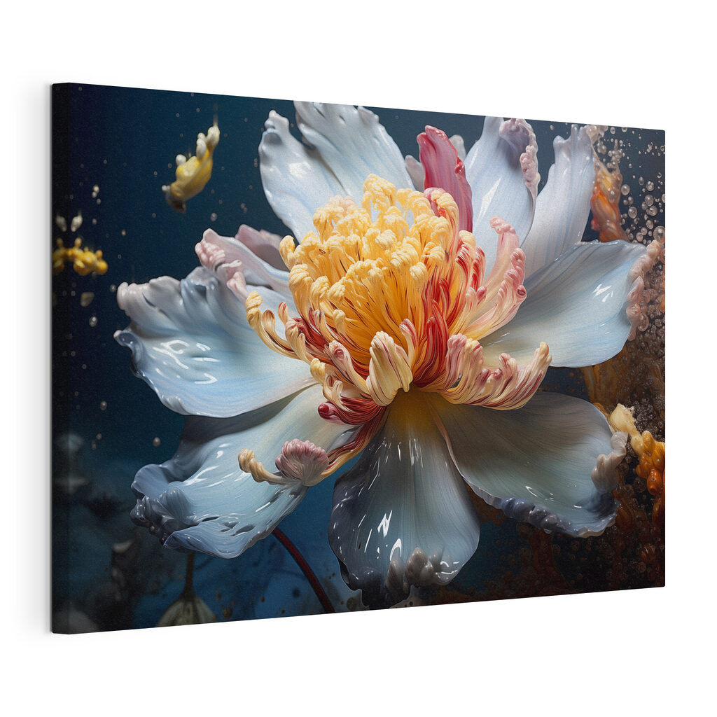 Delicate flower in vibrant colors