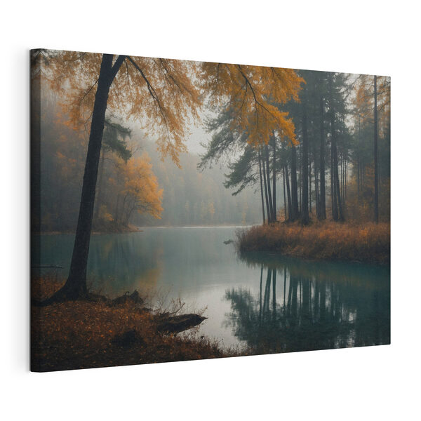 Plan d'eau avec des arbres et de l'herbe Tableaux Plan d'eau avec des arbres et de l'herbe