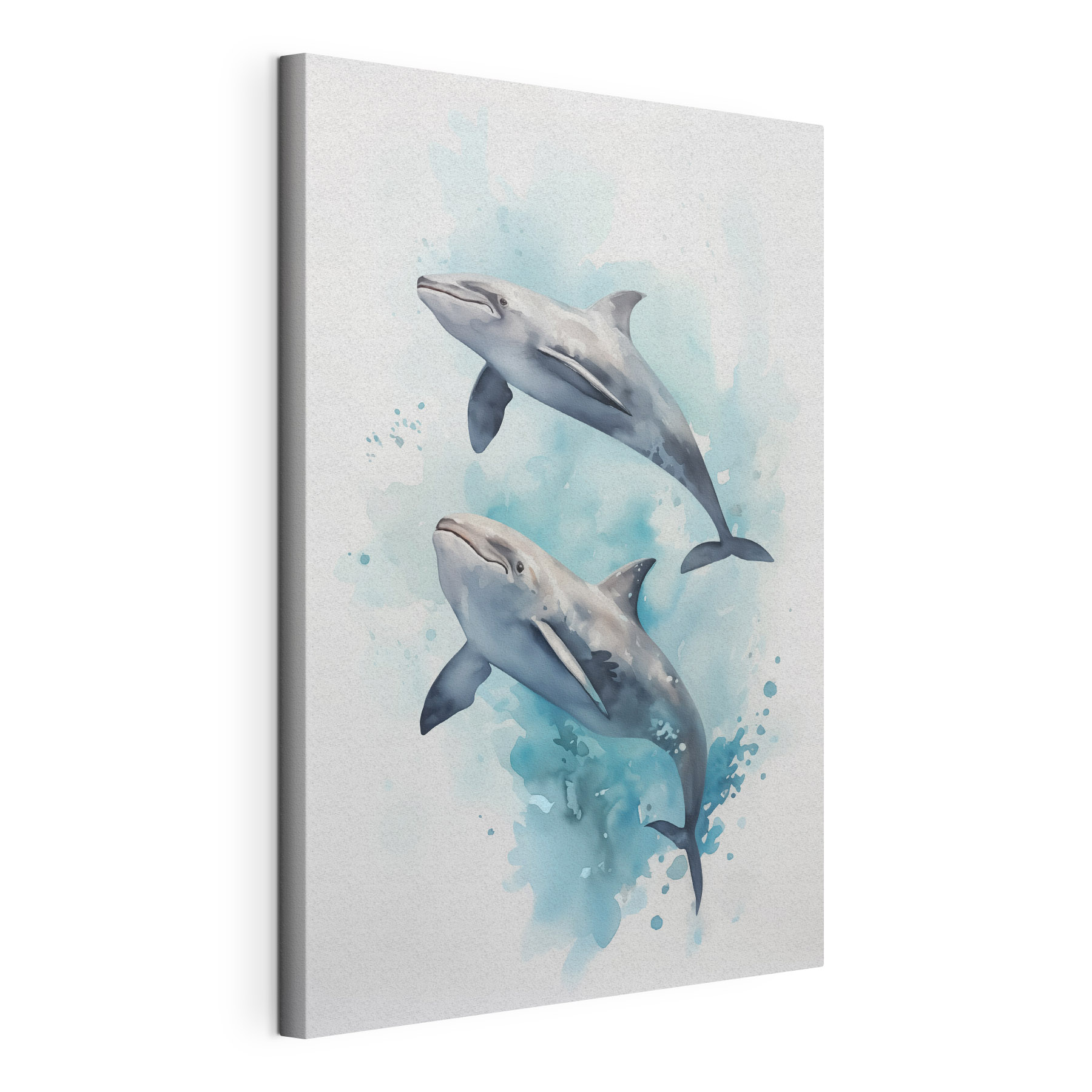Two dolphins swimming in the water Two dolphins swimming in the water
