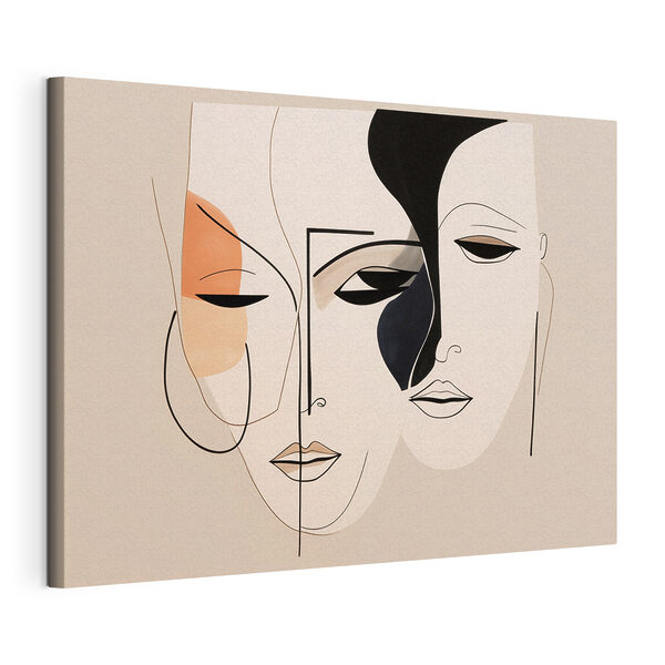 Dessin de visages avec différentes couleurs Tableaux Dessin de visages avec différentes couleurs