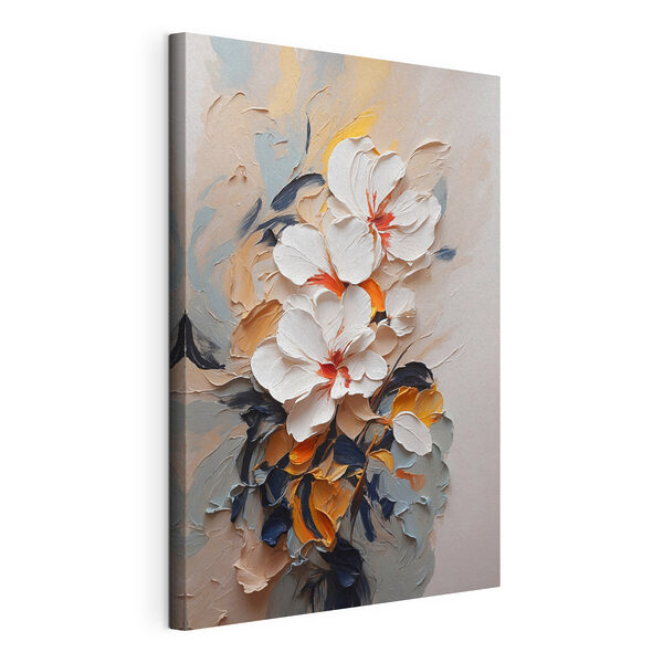 Une peinture de fleurs sur un mur Tableaux Une peinture de fleurs sur un mur