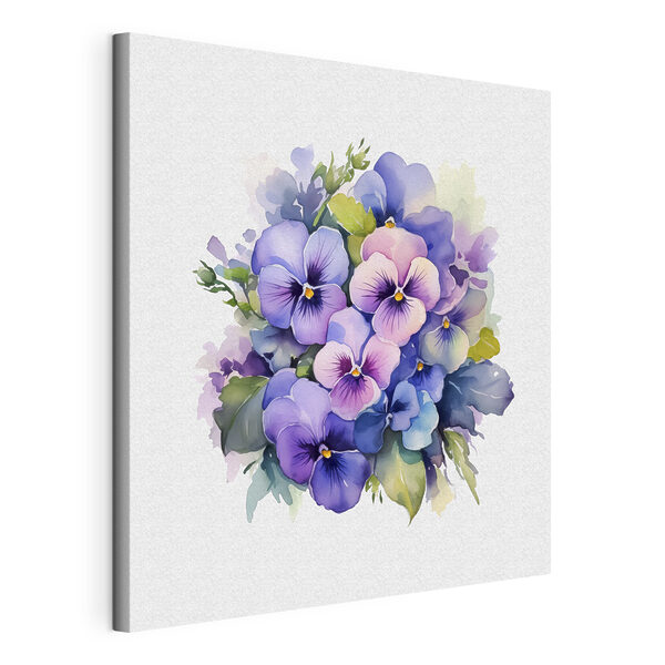 Un bouquet de fleurs violettes et bleues Tableaux Un bouquet de fleurs violettes et bleues