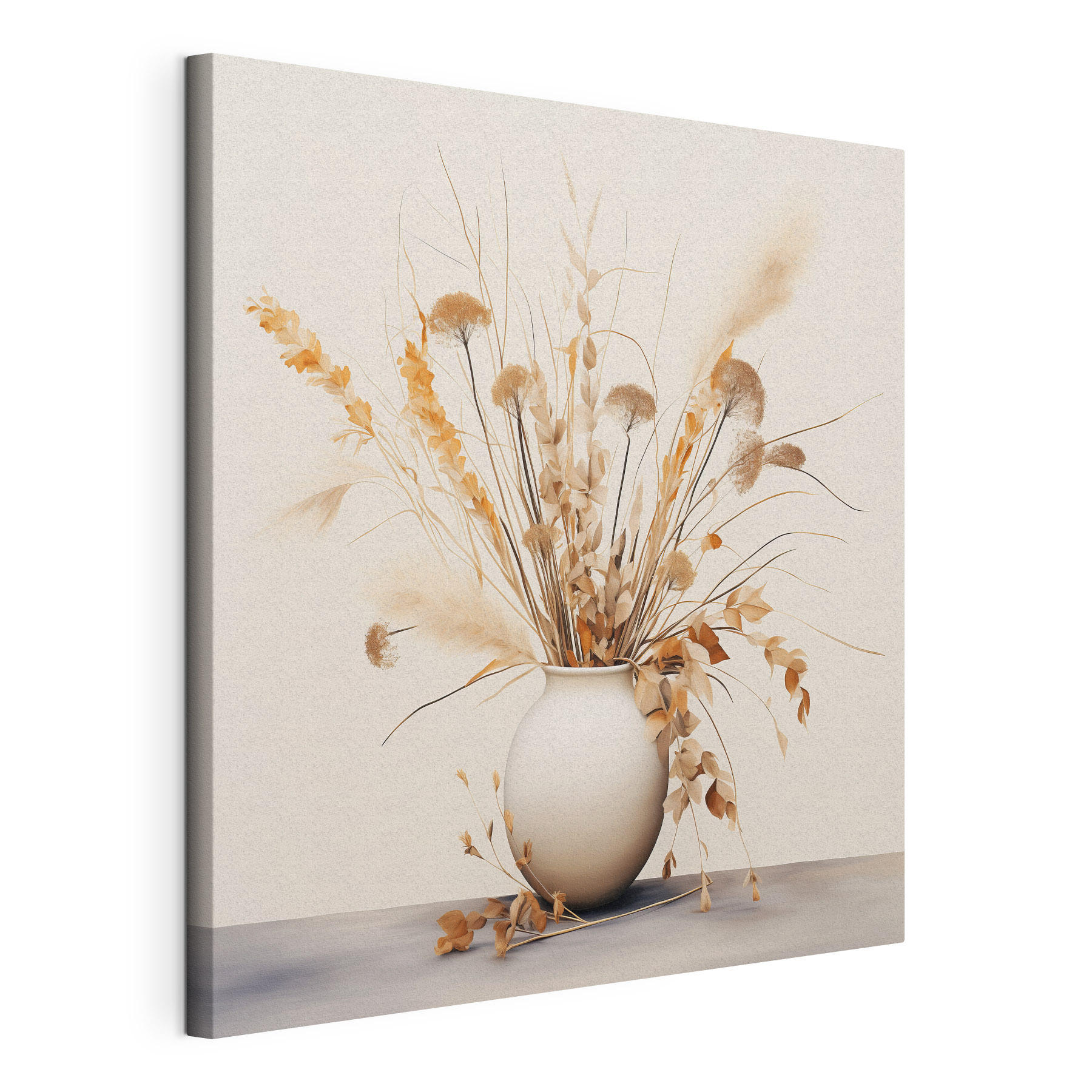 Vase with dried flowers