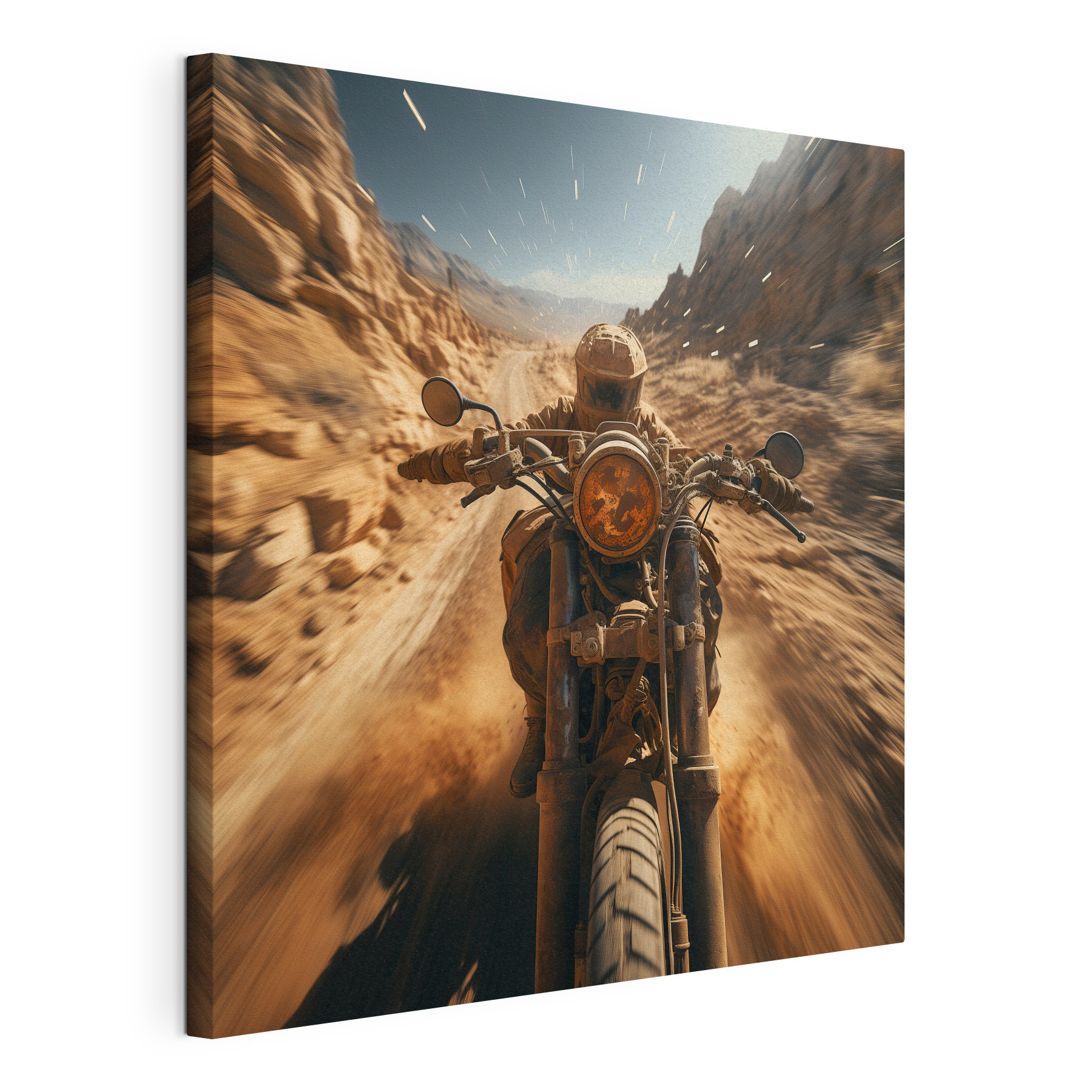 Person riding a motorcycle on a dirt road Person riding a motorcycle on a dirt road