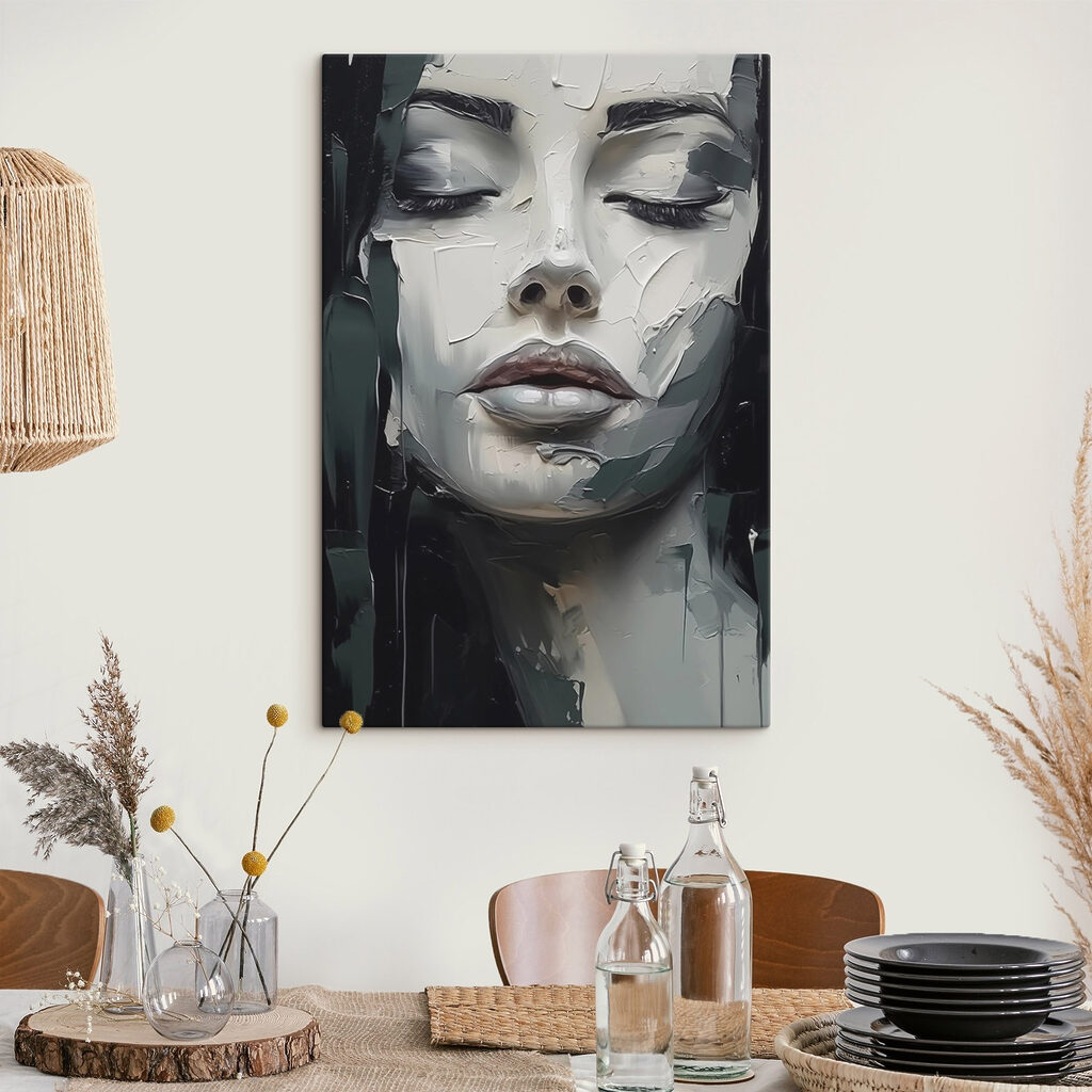 Painting of a woman's face
