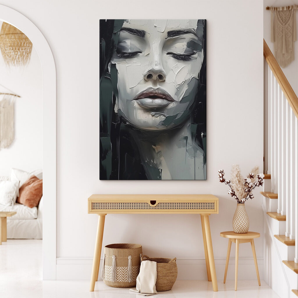 Painting of a woman's face