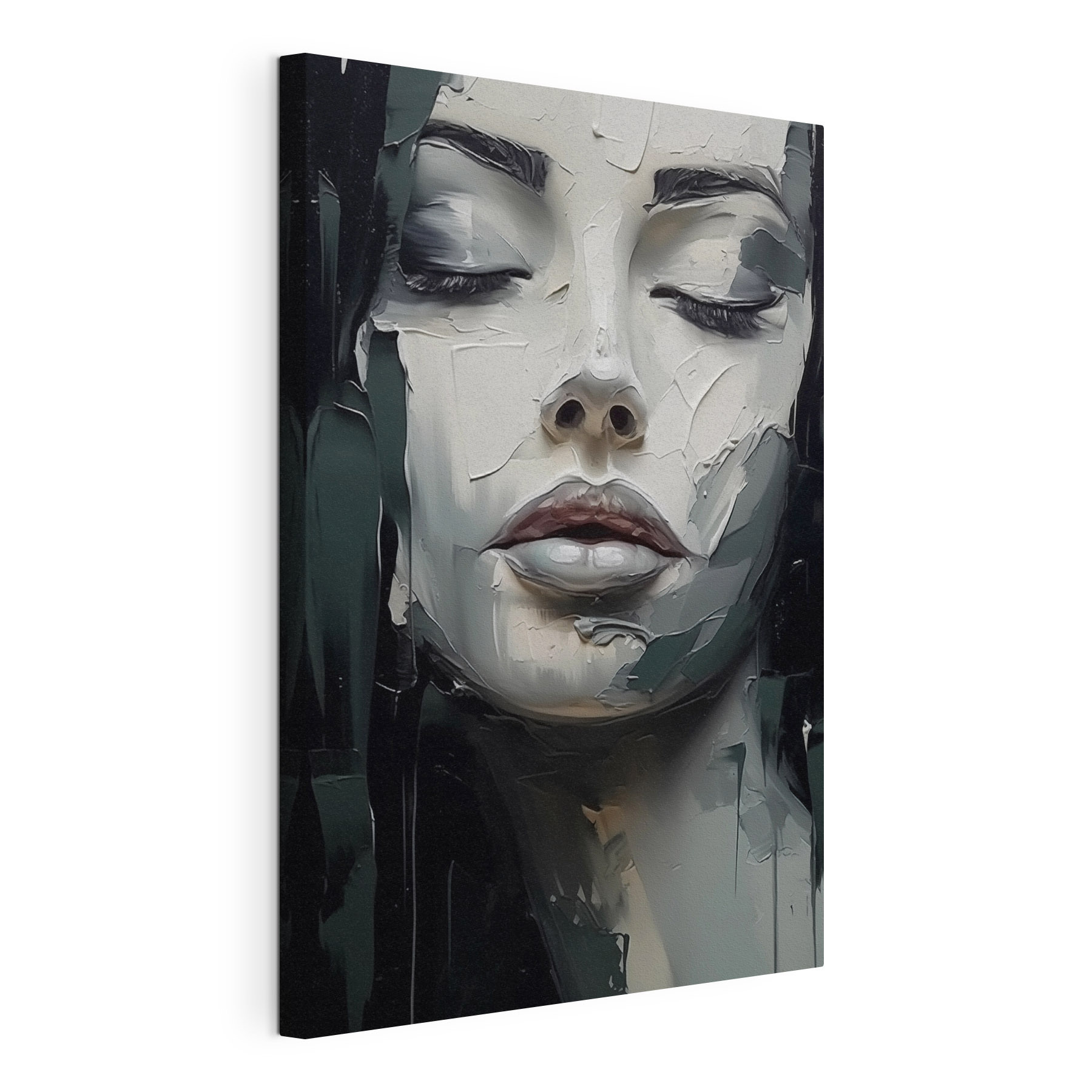 Painting of a woman's face Painting of a woman's face
