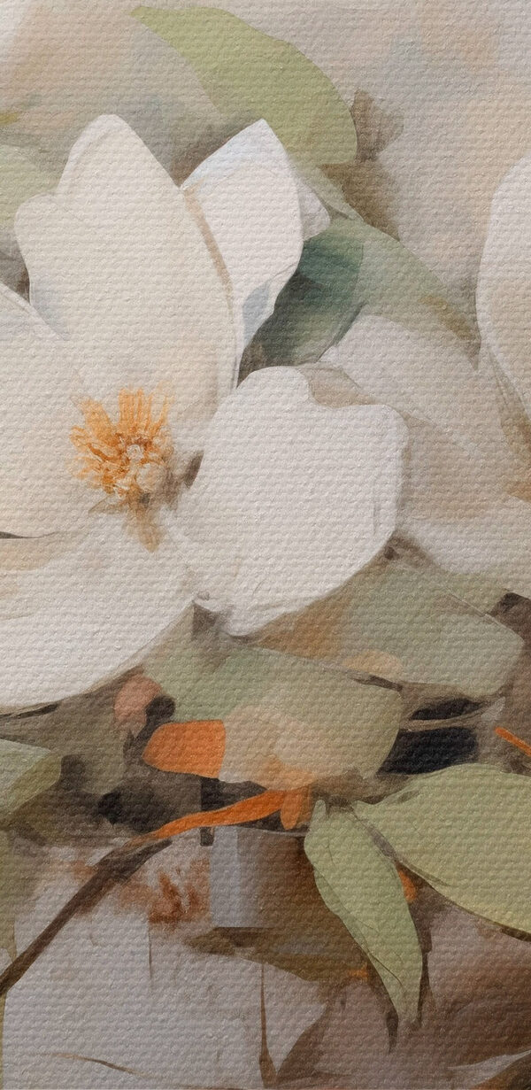 Painting of white flowers