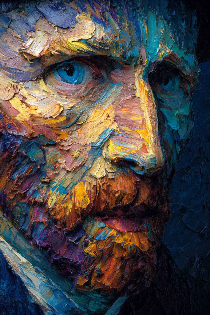 Painting of a man's face