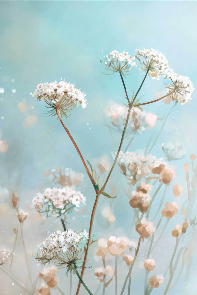 Delicate blooms against a soft backdrop Delicate blooms against a soft backdrop