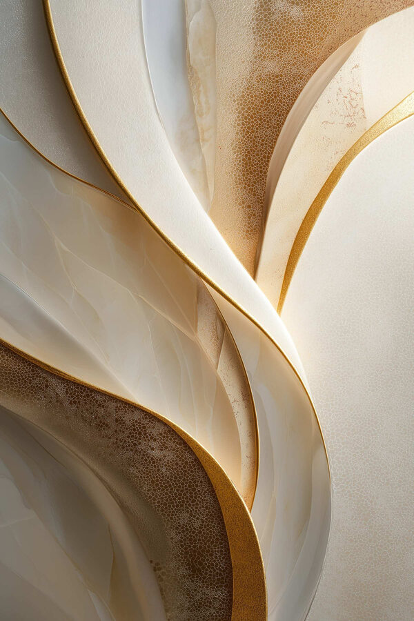 Flowing patterns of soft, muted tones