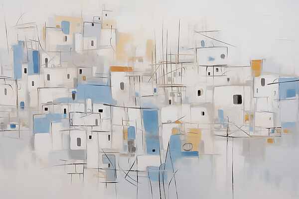 Painting of a city Painting of a city