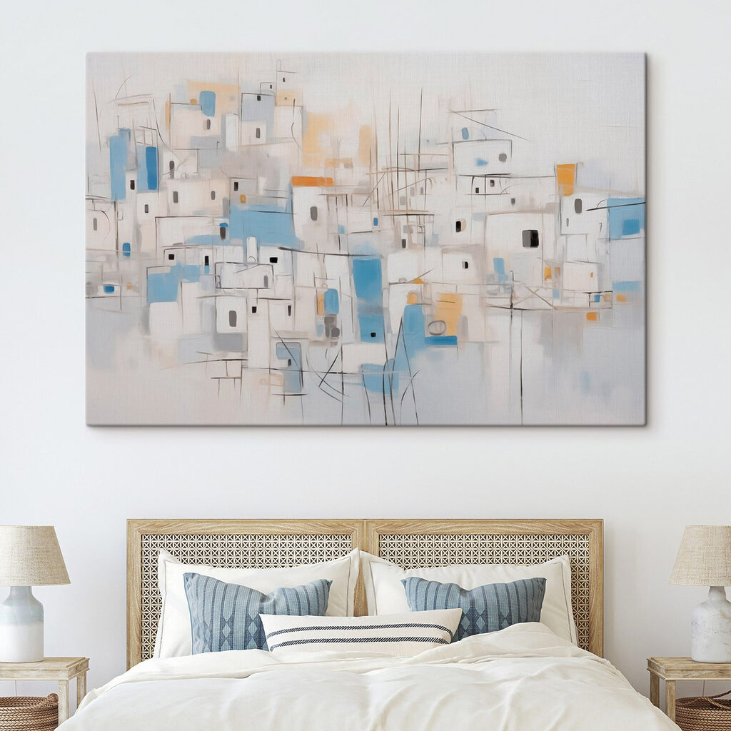 Painting of a city Painting of a city