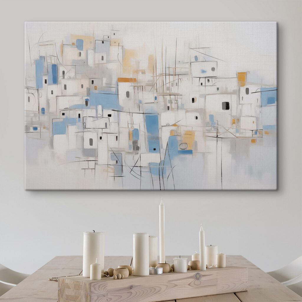 Painting of a city Painting of a city