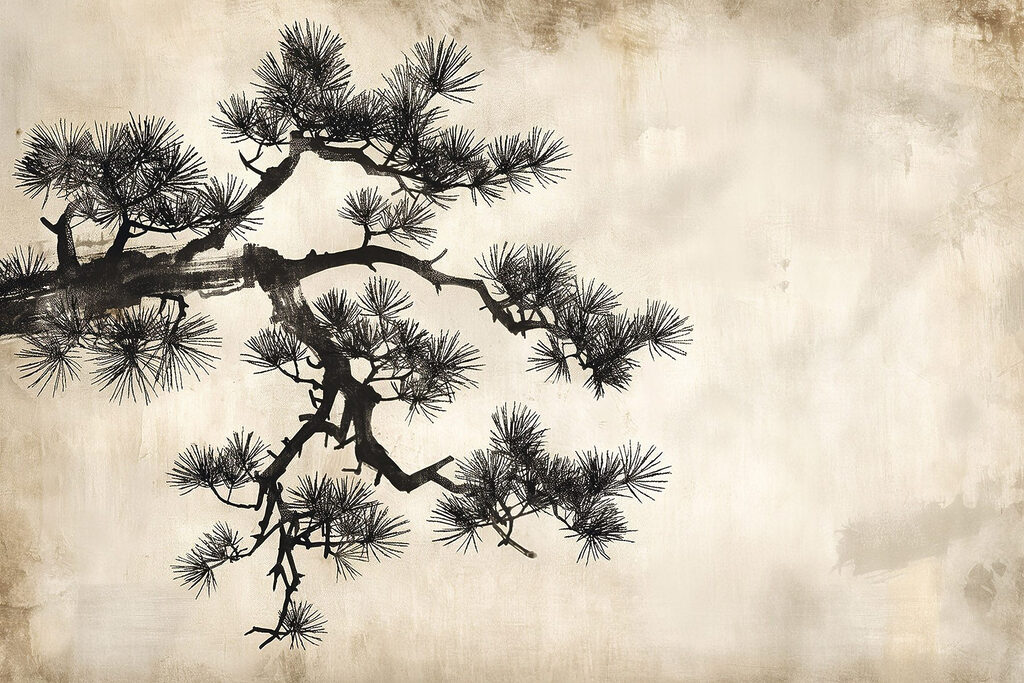 Tree with needles on it