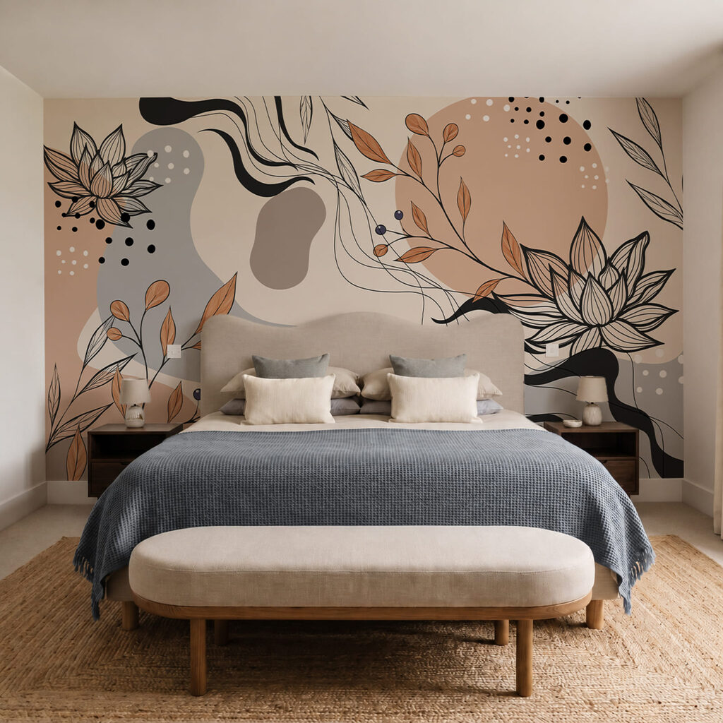 Dessin de fleurs et de feuilles