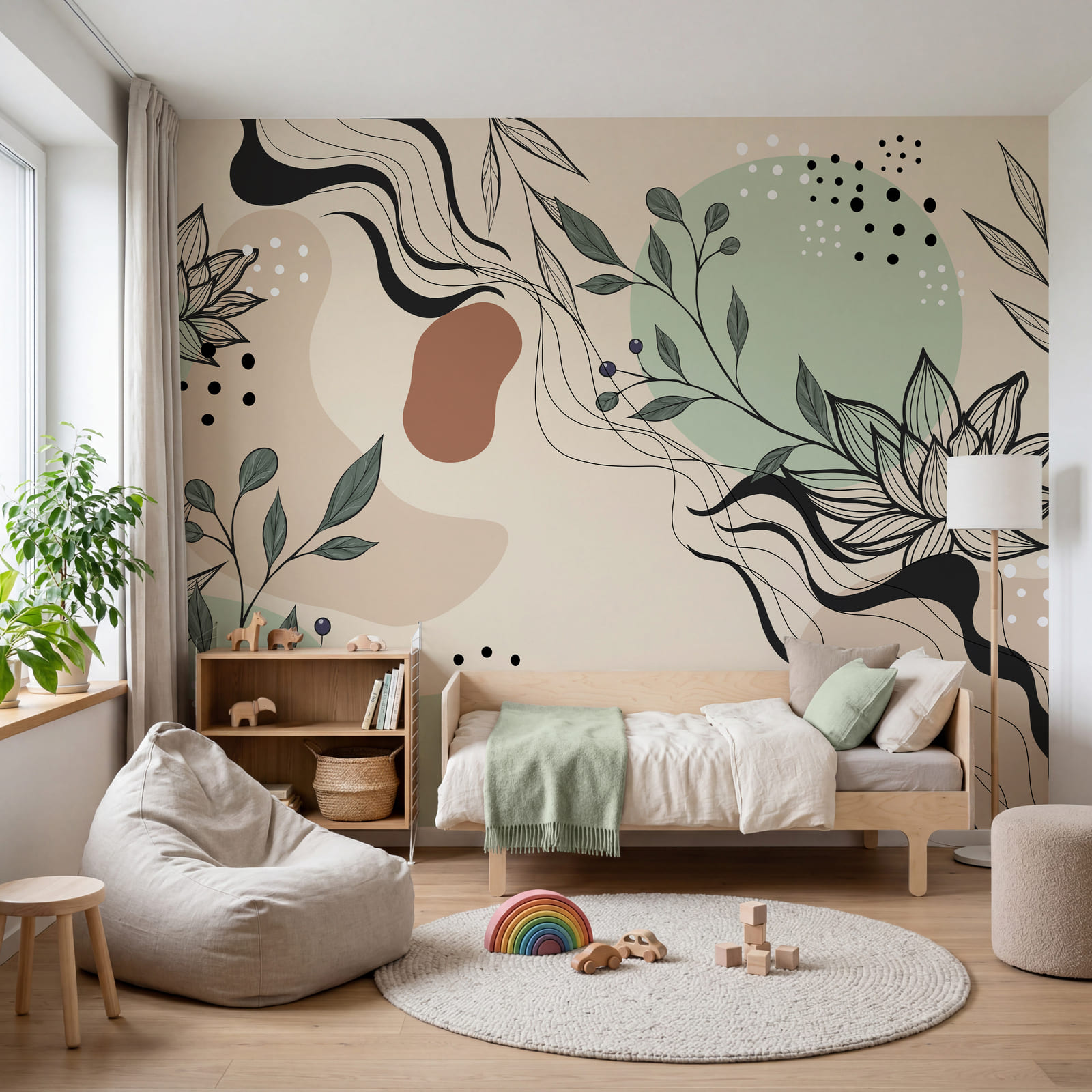 Dessin de fleurs et de feuilles