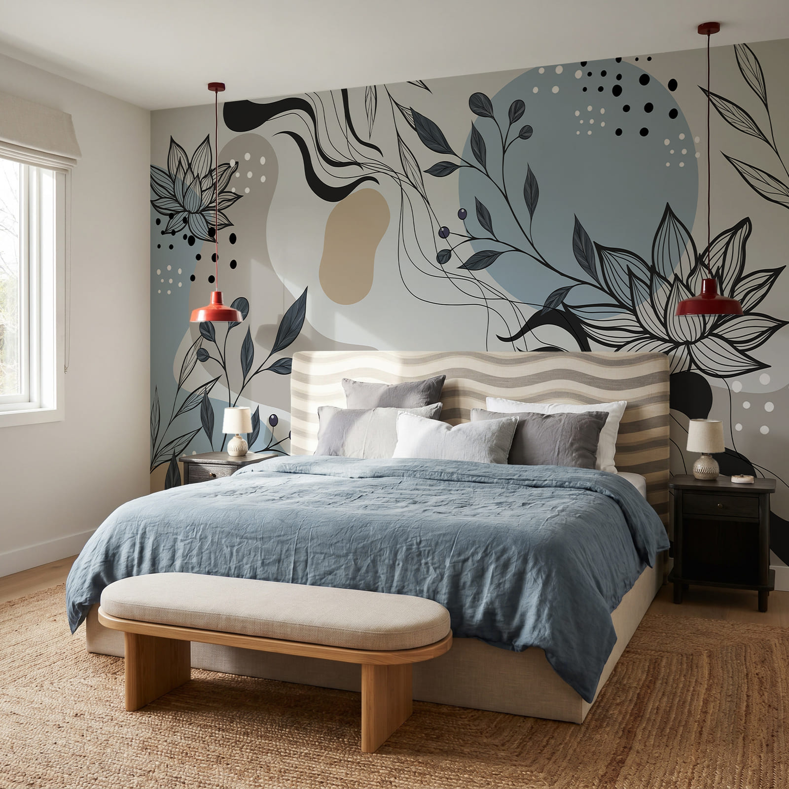 Dessin de fleurs et de feuilles
