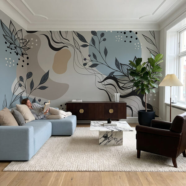 Dessin de fleurs et de feuilles