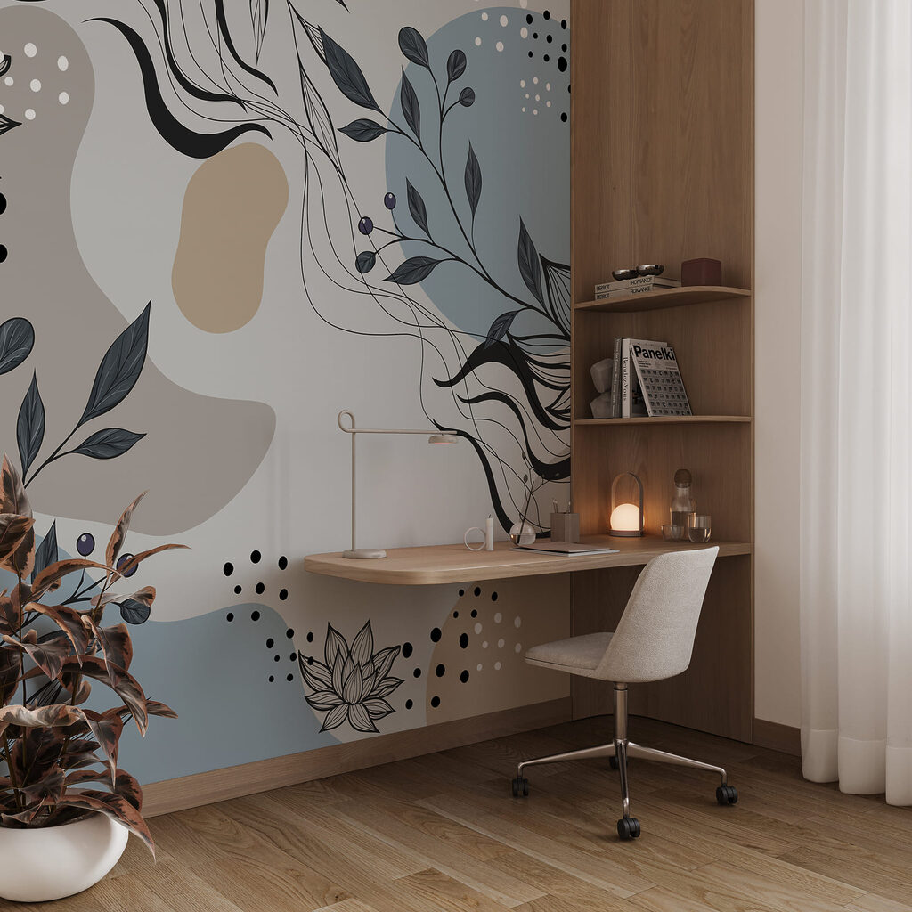 Dessin de fleurs et de feuilles