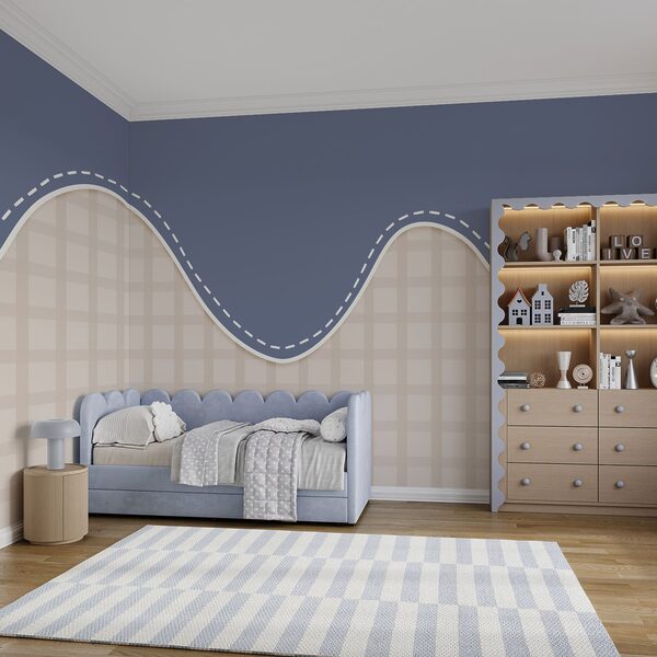 Ligne bleue et blanche