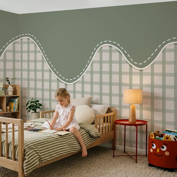 Motif vert et blanc