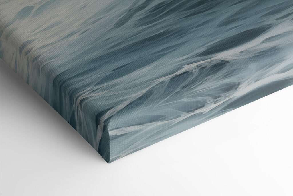 Waves in the ocean with clouds