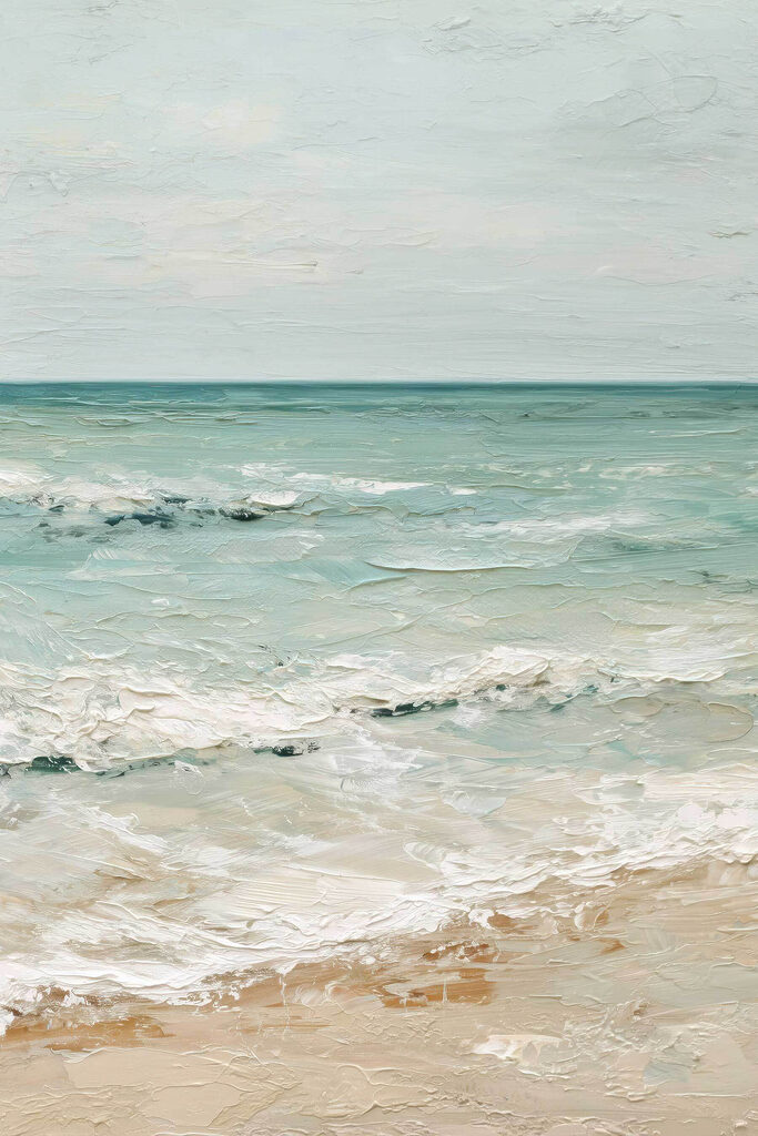 Beach with waves and sand